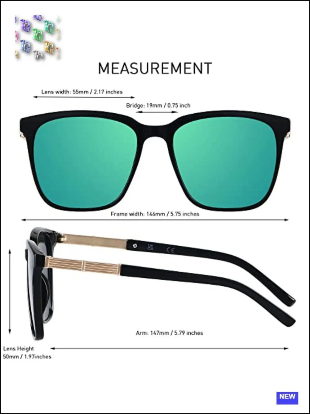 Oversized Square Sunglasses for Women UV Protection Mirrored